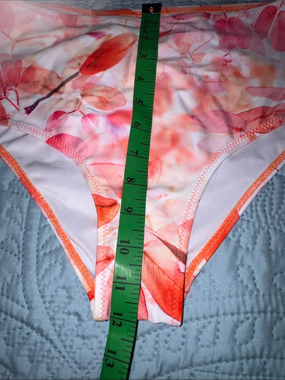 Beachsissi Orange Tankini Top and Floral Bikini Bottom - Picture 14 of 15